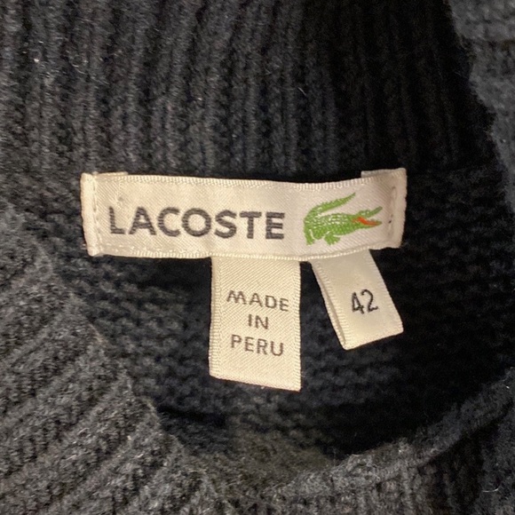 Lacoste black turtleneck tunic sweater 42/US10 - Picture 2 of 3